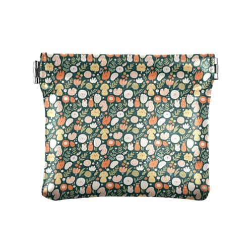 Fitrendlovey Schlüsselbund Münzgeldbörse Kleingeldhalter aus Leder, T14, Einheitsgröße, Tragbar von Fitrendlovey