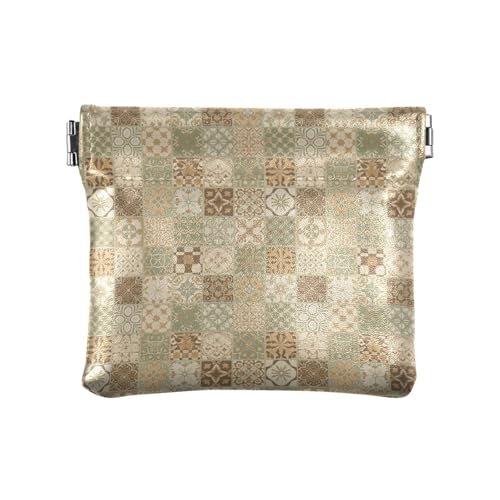 Fitrendlovey Tragbare Geldbörse aus Leder mit Schlüsselring, T17, Einheitsgröße, Tragbar von Fitrendlovey