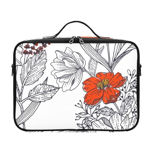 Fitrendlovey Tragbare Kosmetiktasche für Damen mit verstellbaren Trennwänden, großer Reise-Make-up-Organizer mit Griff und Reißverschluss, T12, Einheitsgröße von Fitrendlovey