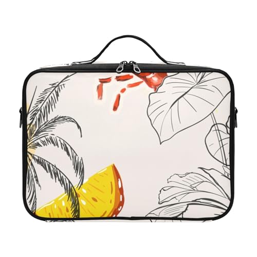 Fitrendlovey Tragbare Kosmetiktasche für Damen mit verstellbaren Trennwänden, großer Reise-Make-up-Organizer mit Griff und Reißverschluss, T2, Einheitsgröße von Fitrendlovey