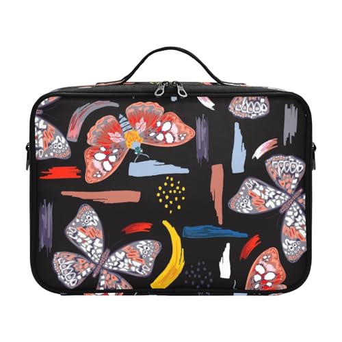 Fitrendlovey Tragbare Kosmetiktasche für Damen mit verstellbaren Trennwänden, großer Reise-Make-up-Organizer mit Griff und Reißverschluss, T9, Einheitsgröße Fitrendlovey Tragbare Kosmetiktasche für Damen mit verstellbaren Trennwänden, großer Reise-Make-up-Organizer mit Griff und Reißverschluss, T9, Einheitsgröße von Fitrendlovey