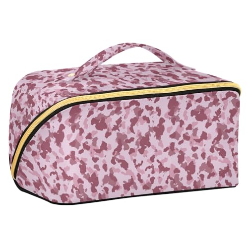 Fitrendlovey Tragbare Reise-Make-up-Tasche mit Griff, großer Organizer, Kosmetiktasche für Damen, T10, one size von Fitrendlovey