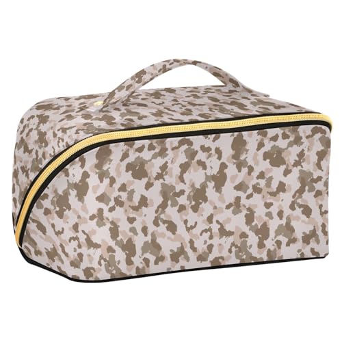 Fitrendlovey Tragbare Reise-Make-up-Tasche mit Griff, großer Organizer, Kosmetiktasche für Damen, T15, Einheitsgröße von Fitrendlovey