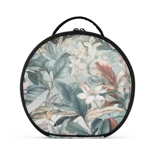 Fitrendlovey Tragbare runde Make-up-Tasche mit verstellbaren Trennwänden und Reißverschluss für Damen-Toilettenartikel und Kosmetika, T7, one size Fitrendlovey Tragbare runde Make-up-Tasche mit verstellbaren Trennwänden und Reißverschluss für Damen-Toilettenartikel und Kosmetika, T7, one size von Fitrendlovey