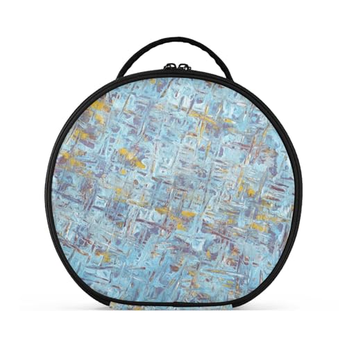 Fitrendlovey Tragbarer, runder Kosmetikkoffer für Damen, mit Reißverschluss, geräumiger Innenraum mit Trennwänden für einfache Organisation, T12, Einheitsgröße Fitrendlovey Tragbarer, runder Kosmetikkoffer für Damen, mit Reißverschluss, geräumiger Innenraum mit Trennwänden für einfache Organisation, T12, Einheitsgröße von Fitrendlovey