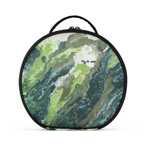 Fitrendlovey Tragbarer, runder Kosmetikkoffer für Damen, mit Reißverschluss, geräumiger Innenraum mit Trennwänden für einfache Organisation, T4, one size Fitrendlovey Tragbarer, runder Kosmetikkoffer für Damen, mit Reißverschluss, geräumiger Innenraum mit Trennwänden für einfache Organisation, T4, one size von Fitrendlovey