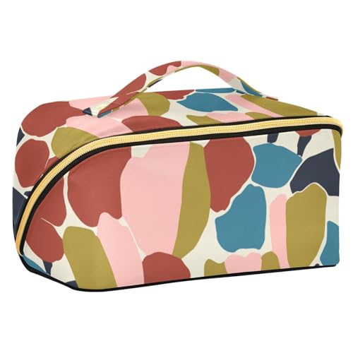 Fitrendlovey Tragbarer Make-up-Organizer mit Trennwänden und Griff für Toilettenartikel und Hautpflege unterwegs, T10, Einheitsgröße von Fitrendlovey