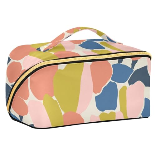 Fitrendlovey Tragbarer Make-up-Organizer mit Trennwänden und Griff für Toilettenartikel und Hautpflege unterwegs, T14, Einheitsgröße von Fitrendlovey