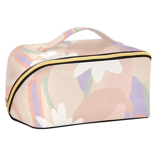 Fitrendlovey Tragbarer Make-up-Organizer mit Trennwänden und Griff für Toilettenartikel und Hautpflege unterwegs, T18, Einheitsgröße von Fitrendlovey