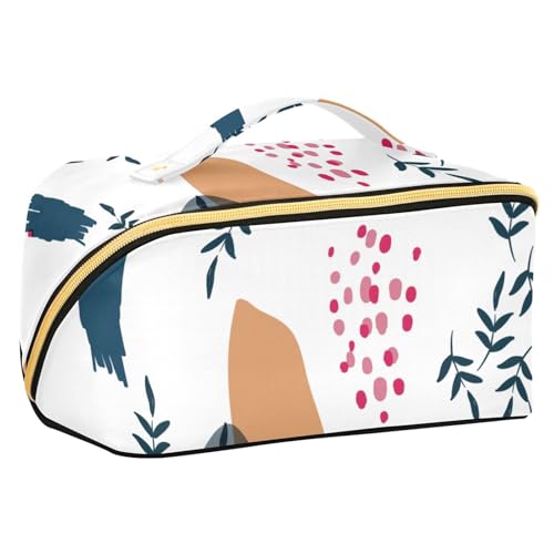 Fitrendlovey Trendige tragbare Make-up-Tasche für Damen mit großem Fassungsvermögen und Trennwänden für einfache Organisation von wichtigen Gegenständen, T17, one size Fitrendlovey Trendige tragbare Make-up-Tasche für Damen mit großem Fassungsvermögen und Trennwänden für einfache Organisation von wichtigen Gegenständen, T17, one size von Fitrendlovey