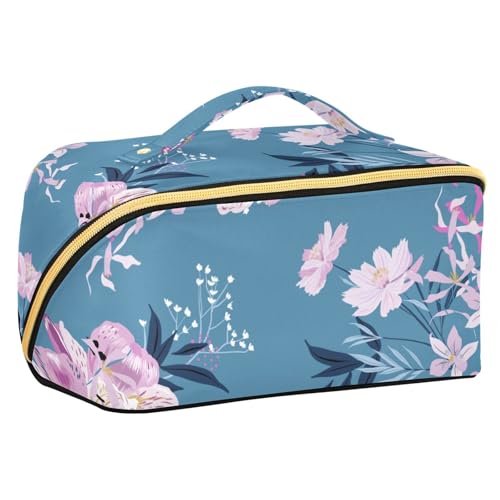 Fitrendlovey Trendige tragbare Make-up-Tasche für Damen mit großem Fassungsvermögen und Trennwänden für einfache Organisation von wichtigen Gegenständen, T18, Einheitsgröße Fitrendlovey Trendige tragbare Make-up-Tasche für Damen mit großem Fassungsvermögen und Trennwänden für einfache Organisation von wichtigen Gegenständen, T18, Einheitsgröße von Fitrendlovey