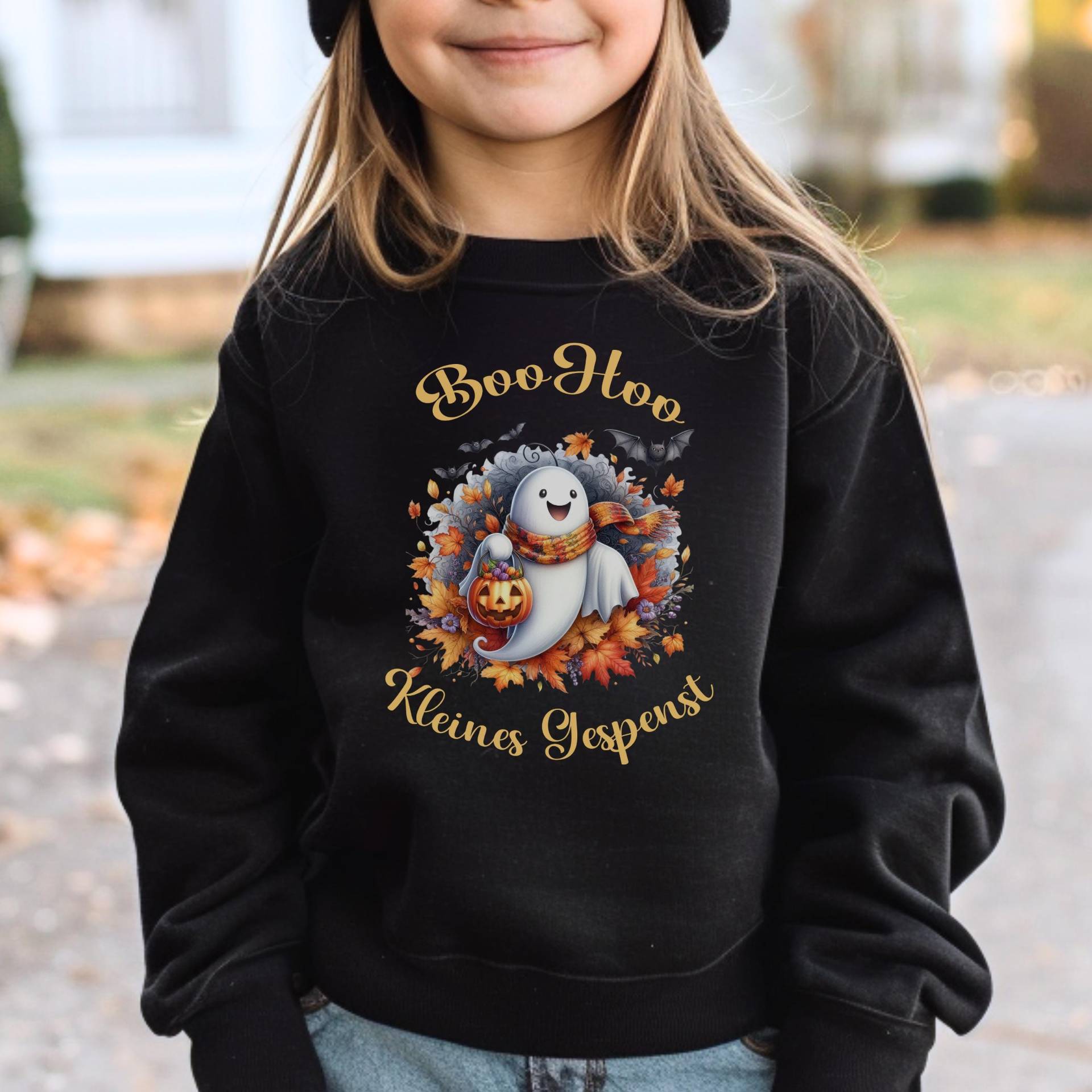 Kleines Gespenst Halloween Pullover - Kinder 1 Bis 13 Jahre Herbstkleidung Mädchen Und Jungen Süßer Geist Pulli Sweater Kleines Gespenst Halloween Pullover - Kinder 1 Bis 13 Jahre Herbstkleidung Mädchen Und Jungen Süßer Geist Pulli Sweater von Fitsforkids