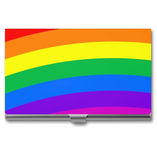 Fitspi Visitenkartenetuis, Rainbow Colors Aufbewahrungsschützer Taschen Taschen Für ID-Karten Kreditkarten von Fitspi