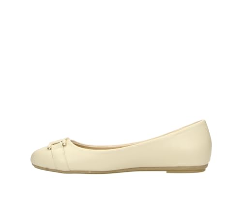 Fitters Damen Ballerinas Iris in Farbe Beige PU, Damenschuhe in Übergröße - große Damenschuhe, Iris 42 EU Beige PU von Fitters Footwear That Fits