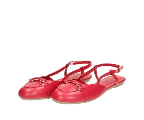 Fitters Damen Ballerinas LORE in Rot, modische Schuhe in Übergröße, Bequeme Ballerina, Große Damenschuhe/Damenschuhe in Übergröße, LORE in red 43 von Fitters Footwear That Fits