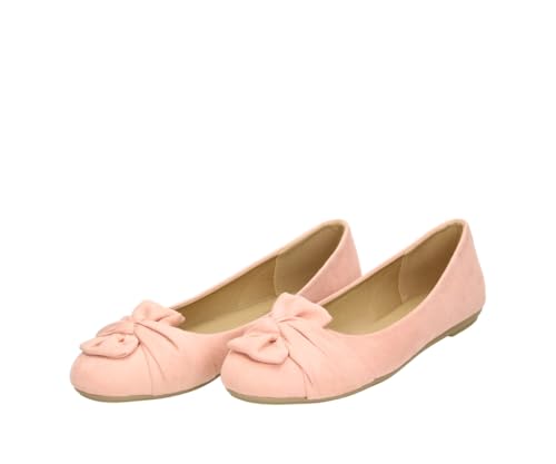 Fitters Damen Ballerinas Maike in Pastel pink MF, modische Schuhe in Übergröße, Bequeme Ballerina, Große Damenschuhe/Damenschuhe in Übergröße, Maike Pastel pink MF 44 von Fitters Footwear That Fits