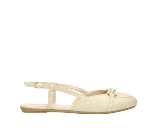 Fitters Damen Halbschuhe Lore in Farbe Beige PU, Damenschuhe in Übergröße - große Damenschuhe, Lore 44 EU Beige PU von Fitters Footwear That Fits