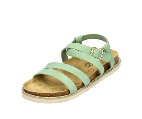 Fitters Damen Korksandale Jolie in Moos-Green, modische Schuhe in Übergröße, Bequeme Sandale, Große Damenschuhe/Damenschuhe in Übergröße, Jolie in Moss Green 46 von Fitters Footwear That Fits