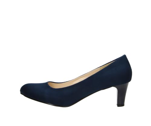 Fitters Damen Pumps Aurelia in Farbe Navy MF, Damenschuhe in Übergröße - große Damenschuhe, Aurelia 42 EU Navy MF von Fitters Footwear That Fits