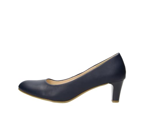 Fitters Damen Pumps Aurelia in Farbe Navy PU, Damenschuhe in Übergröße - große Damenschuhe, Aurelia 43 EU Navy PU von Fitters Footwear That Fits