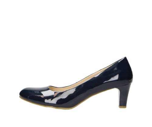 Fitters Damen Pumps Aurelia in Farbe Navy Patent, Damenschuhe in Übergröße - große Damenschuhe, Aurelia 45 EU Navy Patent von Fitters Footwear That Fits