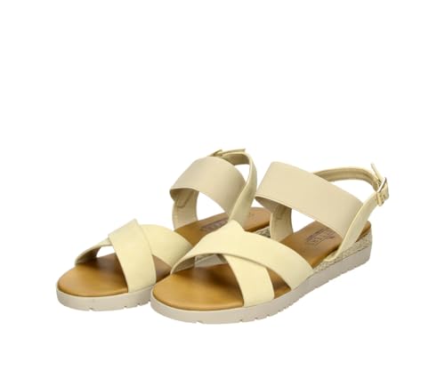 Fitters Damensandale CARMEN in Taupe, modische Schuhe in Übergröße, Bequeme Sandale, Große Damenschuhe/Damenschuhe in Übergröße, CARMEN in Taupe 46 von Fitters Footwear That Fits