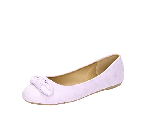 Fitters Footwear That Fits Damen Ballerina Claire Microfibre Modische Ballerinas in trendigen Farben Übergröße (44 EU, Lilac) von Fitters Footwear That Fits