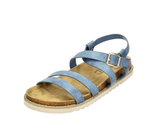 Sandale Jolie in Farbe Blau, modische Schuhe in Übergröße, große Damenschuhe, Jolie 44 EU Blue von Fitters Footwear That Fits