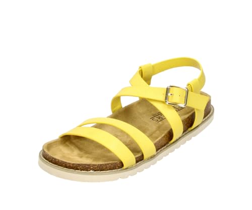 Sandale Jolie in Farbe Ochre, modische Schuhe in Übergröße, große Damenschuhe, Jolie 43 EU Ochre von Fitters Footwear That Fits