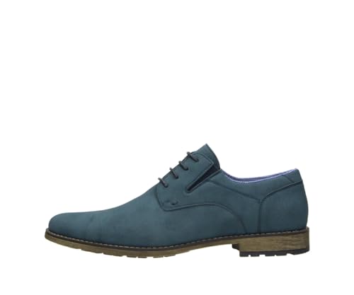 Fitters Herren Business Schuh Tim in Farbe Navy PU Nubuck, Herrenschuhe in Übergröße - große Herrenschuhe, Tim 47 EU Navy PU Nubuck von Fitters Footwear That Fits