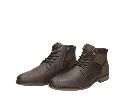 Fitters Herren Stiefel Noa in Farbe D.Brown PU, Herrenschuhe in Übergröße - große Herrenschuhe, Noa 50 EU D.Brown PU von Fitters Footwear That Fits