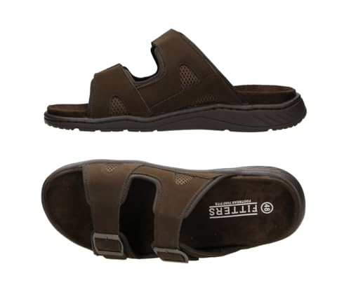 Fitters Herrensandale KARL in Dunkelbraun, moderne Dandale in Übergröße, Bequeme Sandale, Große Herrenschuhe/Herrenschuhe in Übergröße, KARL in Darkbrown 50 von Fitters Footwear That Fits