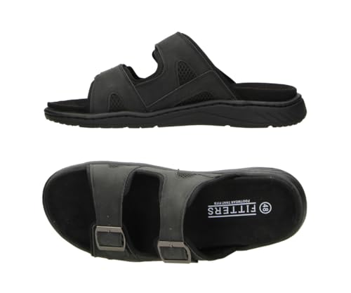 Fitters Herrensandale KARL in schwarz, moderne Dandale in Übergröße, Bequeme Sandale, Große Herrenschuhe/Herrenschuhe in Übergröße, KARL in Black 50 von Fitters Footwear That Fits
