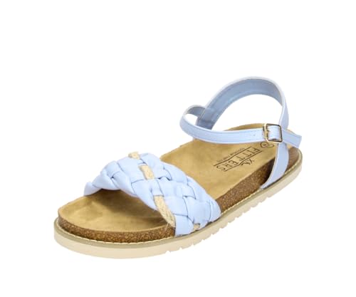 Sandale Jeanne in Farbe Light Blue, modische Schuhe in Übergröße, große Damenschuhe, Jeanne 43 EU Light Blue von Fitters Footwear That Fits