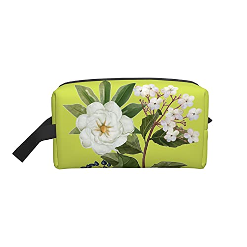 Make-up-Tasche, Aquarell-Blumen, Viburnum-Blätter, Reise-Reißverschluss, wasserdichte Clutch, Toilettenartikel-Aufbewahrung, Kosmetiktasche für Mädchen und Frauen von Fittg