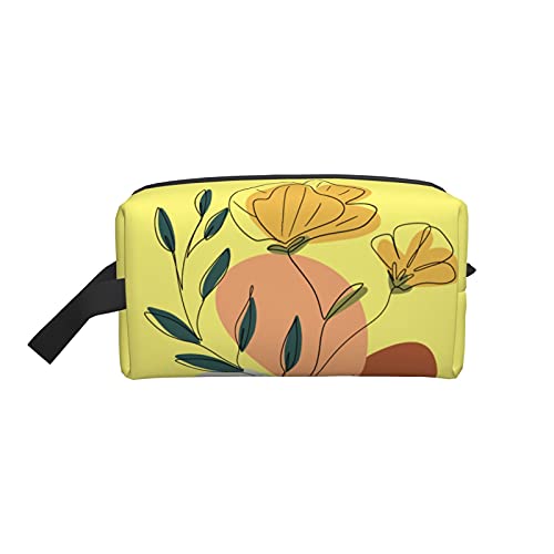 Make-up-Tasche, Blumenmuster, Reise-Reißverschluss, wasserdichte Clutch, Aufbewahrung von Toilettenartikeln, Kosmetiktasche für Mädchen und Frauen von Fittg