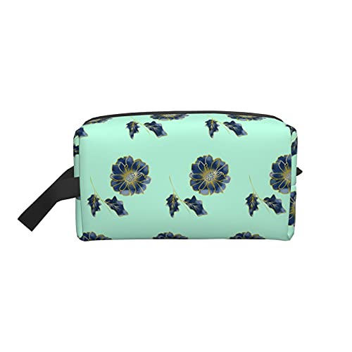 Make-up-Tasche, Phnom Penh, Blaue Blume, Reise-Reißverschluss, wasserdichte Clutch, Toilettenartikel-Aufbewahrung, Kosmetiktasche für Mädchen und Frauen von Fittg