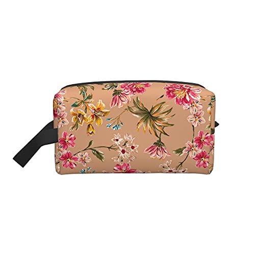 Make-up-Tasche, Tropische Blumen, Reise-Reißverschluss, wasserdichte Clutch, Aufbewahrung von Toilettenartikeln, Kosmetiktasche für Mädchen und Frauen von Fittg