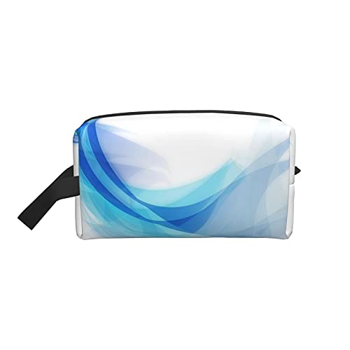 Make-up-Tasche, abstraktes Feder-Design, Reise-Reißverschluss, wasserdichte Clutch, Aufbewahrung von Toilettenartikeln, Kosmetiktasche für Mädchen und Frauen von Fittg