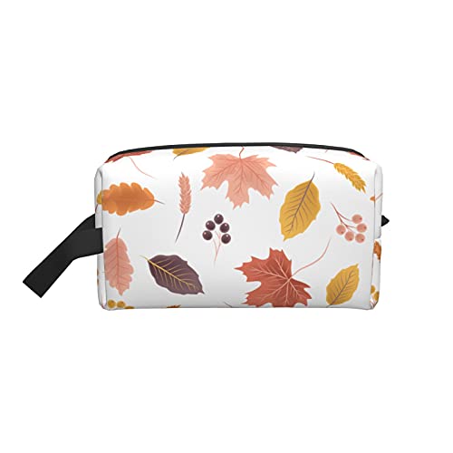 Make-up-Tasche, buntes Herbstlaub, Reise-Reißverschluss, wasserdichte Clutch, Aufbewahrung von Toilettenartikeln, Kosmetiktasche für Mädchen und Frauen von Fittg