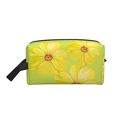 Make-up-Tasche, gelbe Aprikosenblumen, Reise-Reißverschluss, wasserdichte Clutch, Aufbewahrung von Toilettenartikeln, Kosmetiktasche für Mädchen und Frauen von Fittg