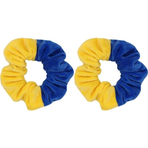 Haarspulen 2pcs Elastics Hair Bands Ukrainische Flagge Farben Satin Haarsprechungen Für Frauen Mädchen von Fituenly