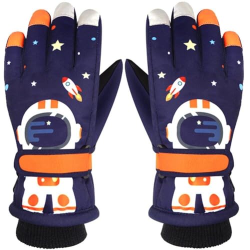 wasserdichte Winterhandschuhe Für Kinder Süßer Weltraum Astronaut Atmungsaktiven Winddichten Schnesikis Handschuhe Kleinkind Snowboardhandschuhe Kinder Fäustlinge Für Jungen Mädchen von Fituenly