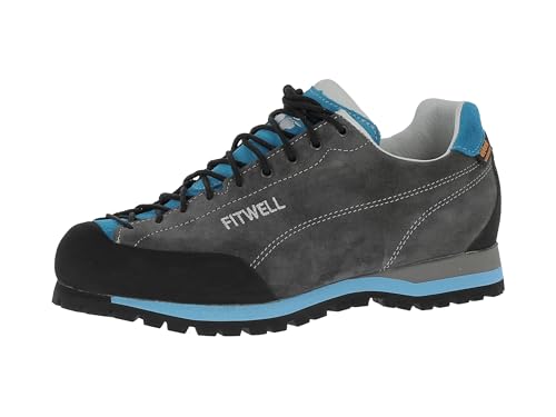 Fitwell Funky EV Zustiegsschuhe anthrazit/Sky Blue UK 9 - EU 43 von Fitwell