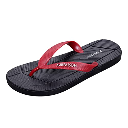 Fitzac Badelatschen Damen 39 Rutschfest Duschschuhe Damen 41 Hausschuhe Damen Damen Schuhe Sommer Sandalen Badelatschen Damen 40 Rutschfest Flip Flops Damen Badeschuhe Flipflop 35 MäDchen (Red, 39) von Fitzac