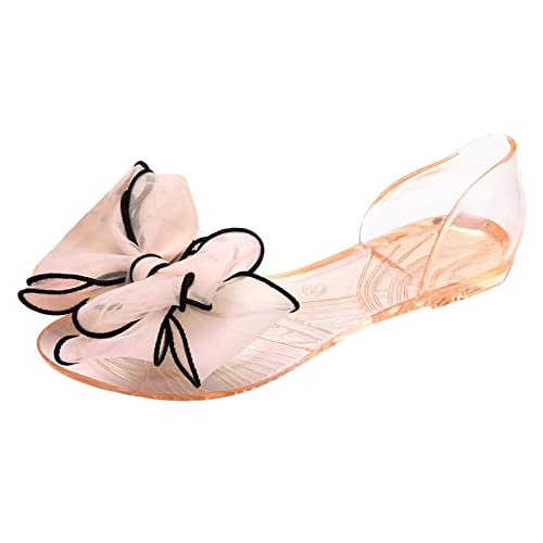 Fitzac Strand Flip Flops Damen Badelatschen Damen Hausschuhe Damen Badeschuhe Damen Sandalen für Mädchen Flip Flops Damen Badeschuhe Sandaletten Damen Flacher Absatz (Pink, 39) von Fitzac