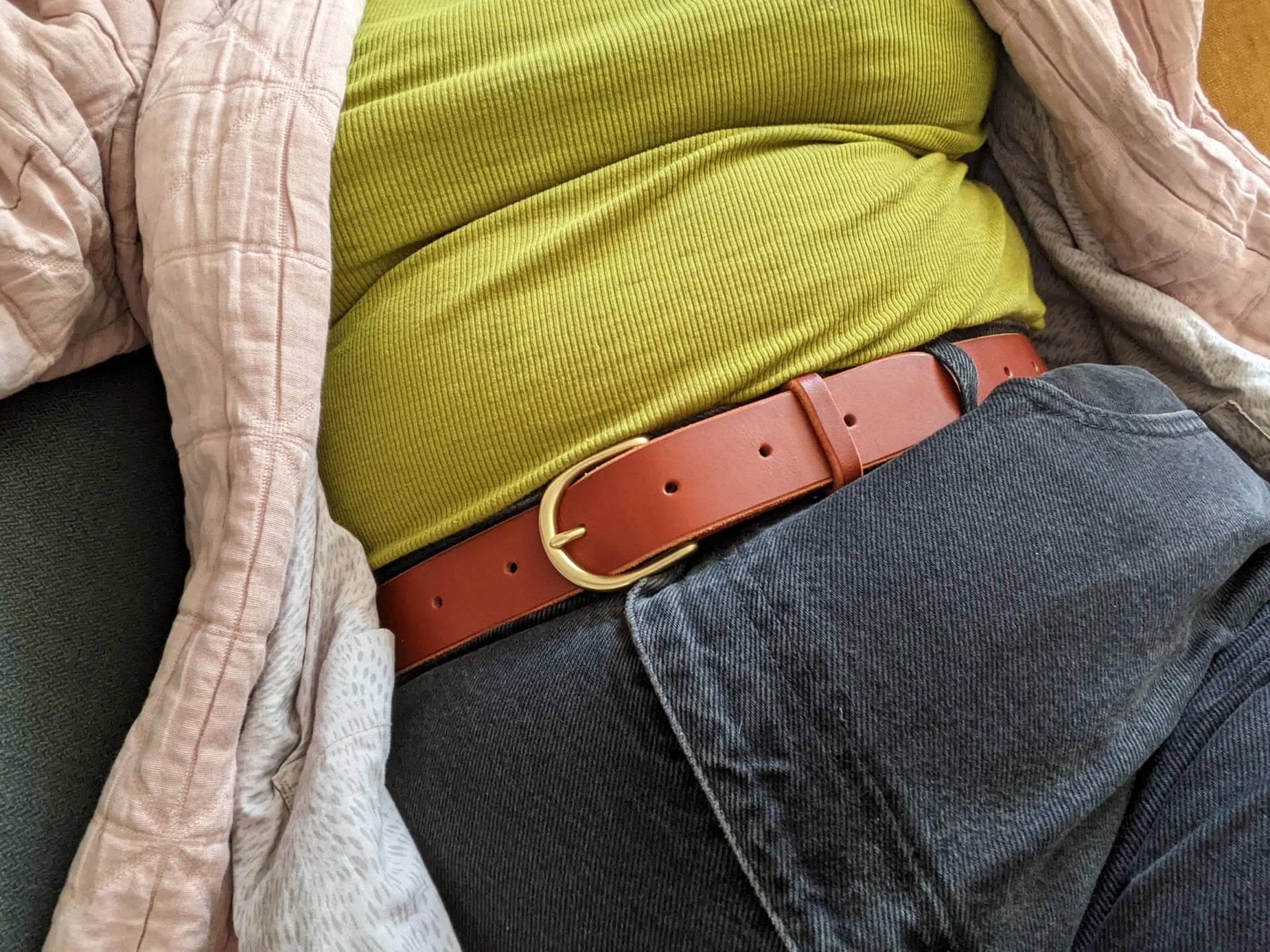 Plus Size Ledergürtel | Vollkorn Braun, Massiv Messing Schnalle von FitzyDesign