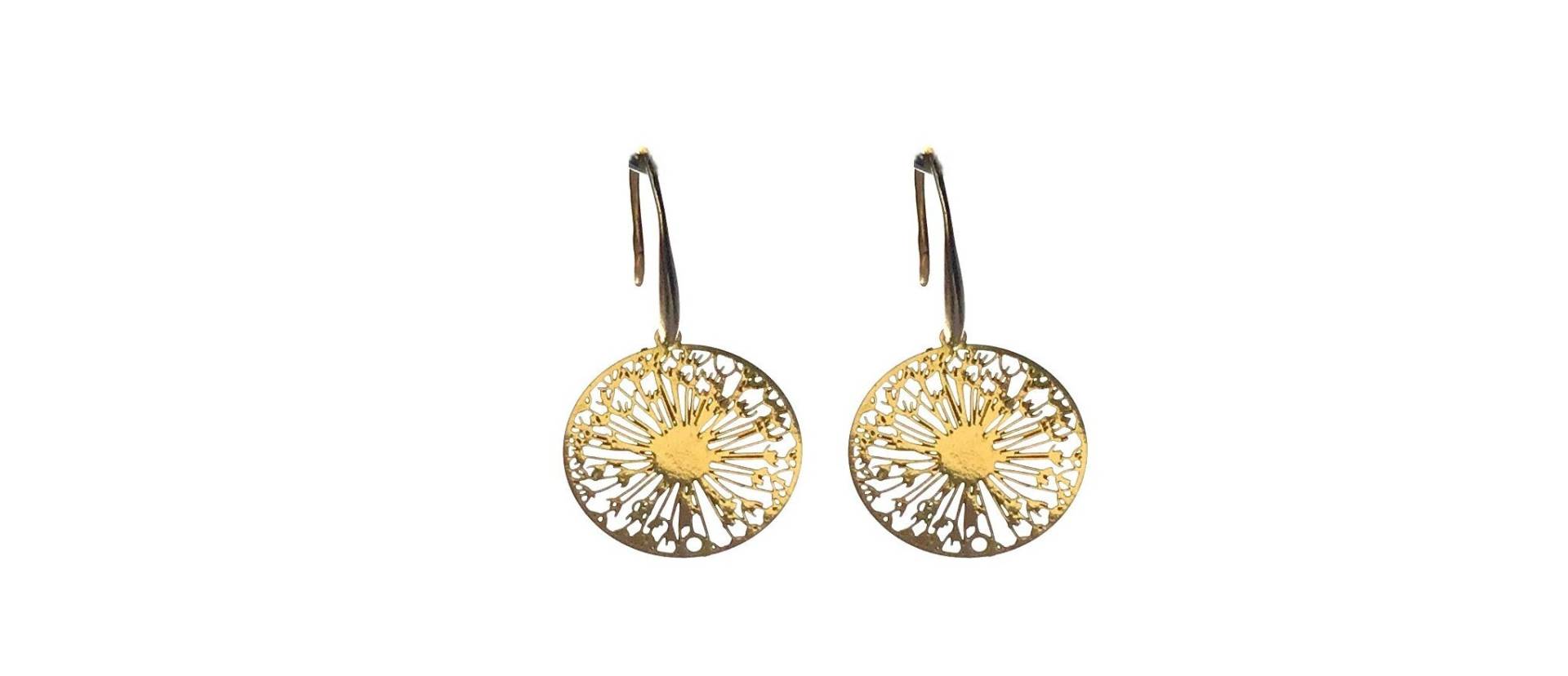 Fiva Ohrringe Gold Mandala Filigran von FivaJewelryDE