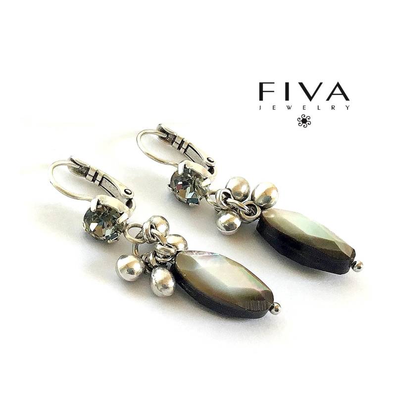 Fiva Ohrringe Perlmutt Silbertropfen, 1Paar Fiva Ohrringe Perlmutt Silbertropfen, 1Paar von FivaJewelryDE