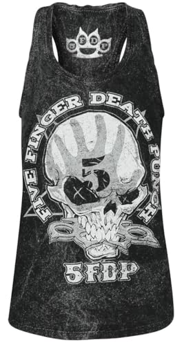Five Finger Death Punch 1 2 F U Frauen Top anthrazit L 100% Baumwolle Band-Merch, Bands von Five Finger Death Punch